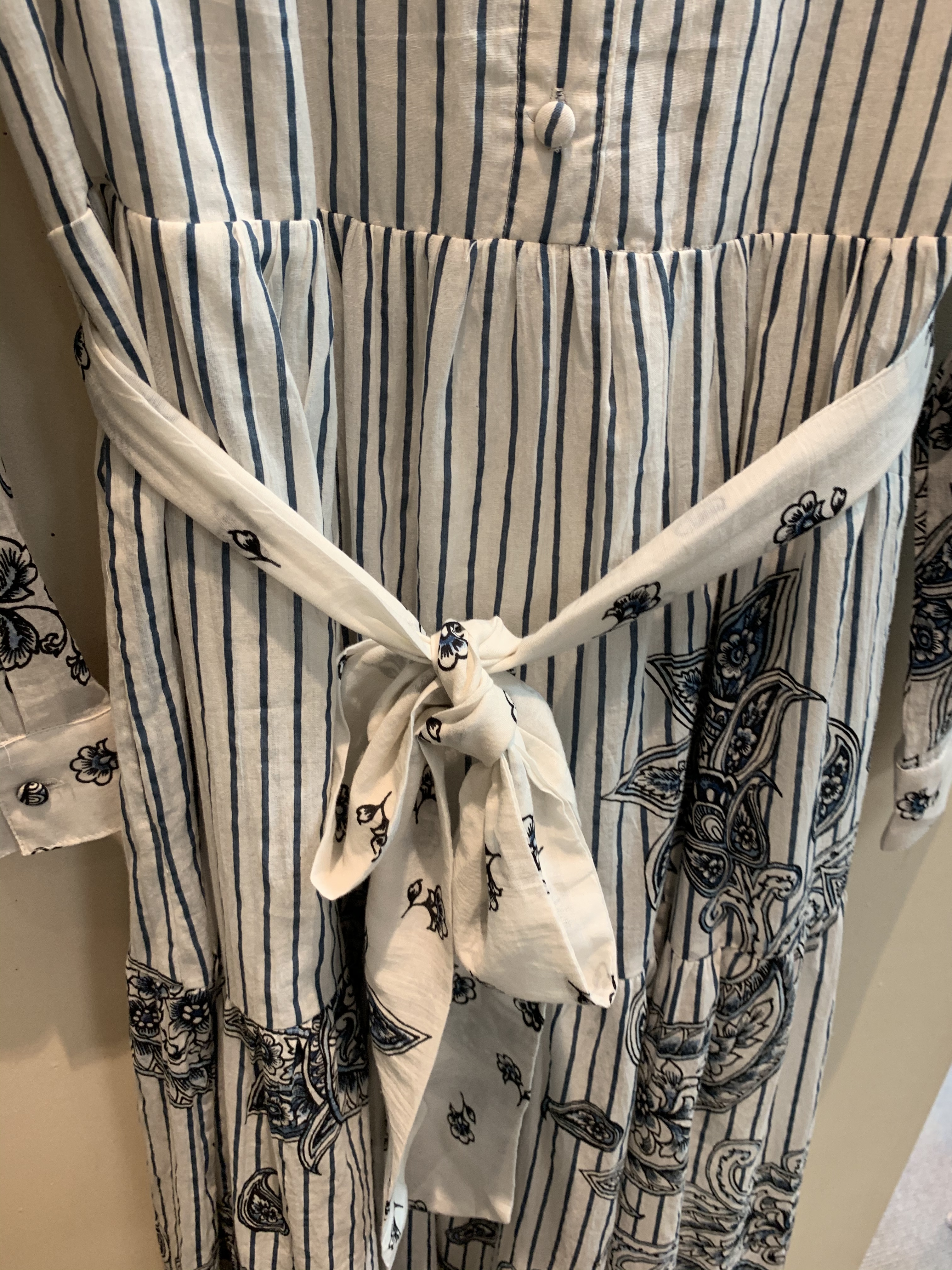 Rene Derhy ルネデリー ストライプ ペイズリーロングワンピース 731 173 フクハラ