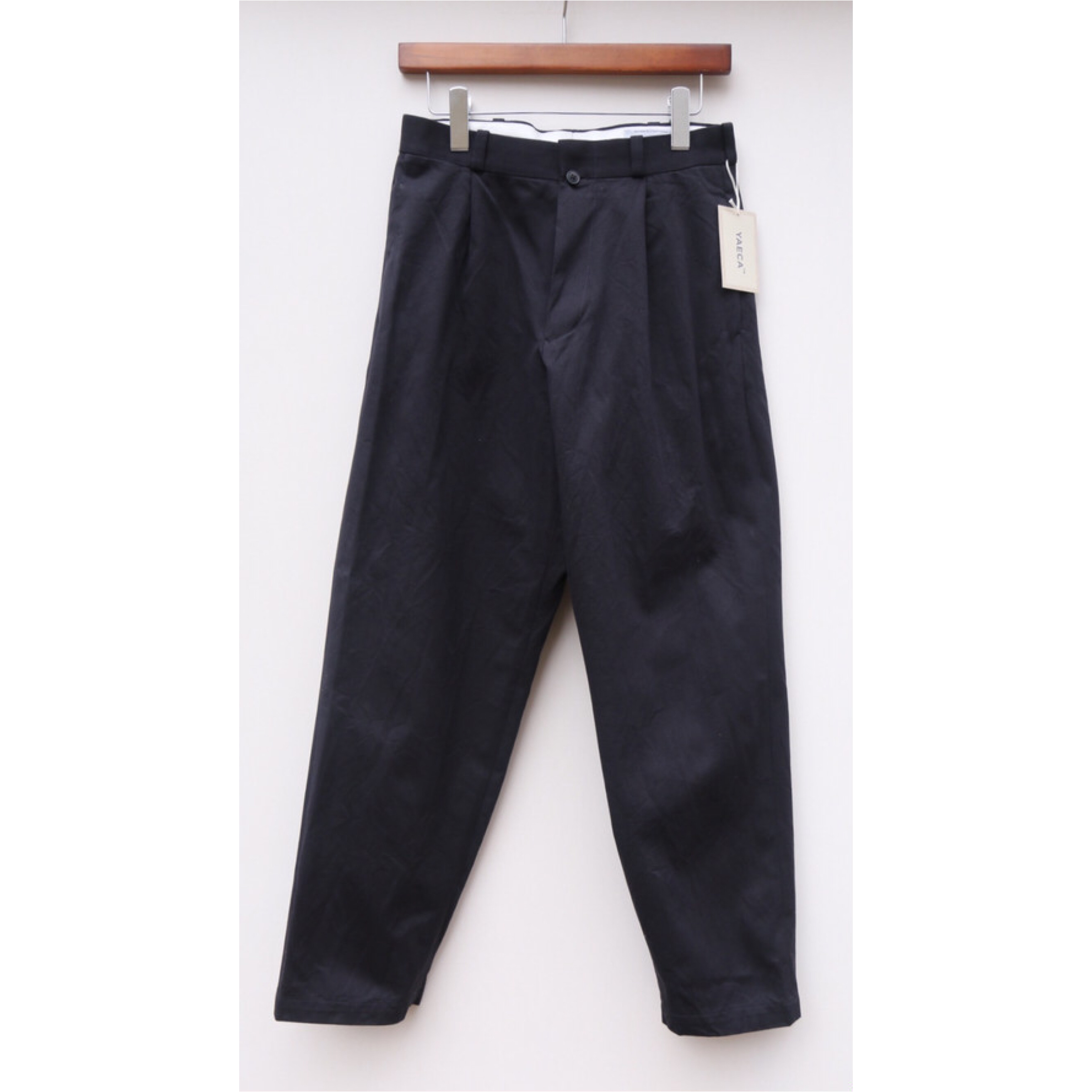 Yaeca チノタックテーパード ネイビー レディース Routes Roots