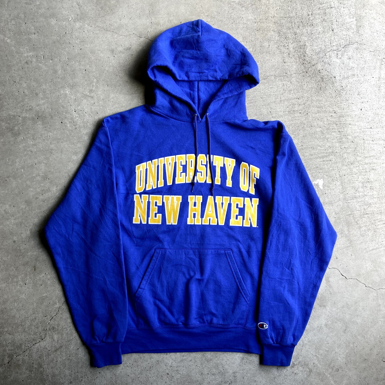 Champion チャンピオン University Of New Haven カレッジプリント プルオーバーパーカー メンズm 古着 スウェット パーカー ブルー 青色 パーカー Cave 古着屋 公式 古着通販サイト 夏物最大50 Off開催中