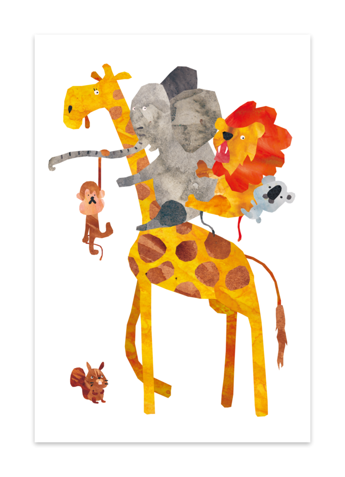 ポストカード おんぶおんぶおんぶ No 2 Orange Garden