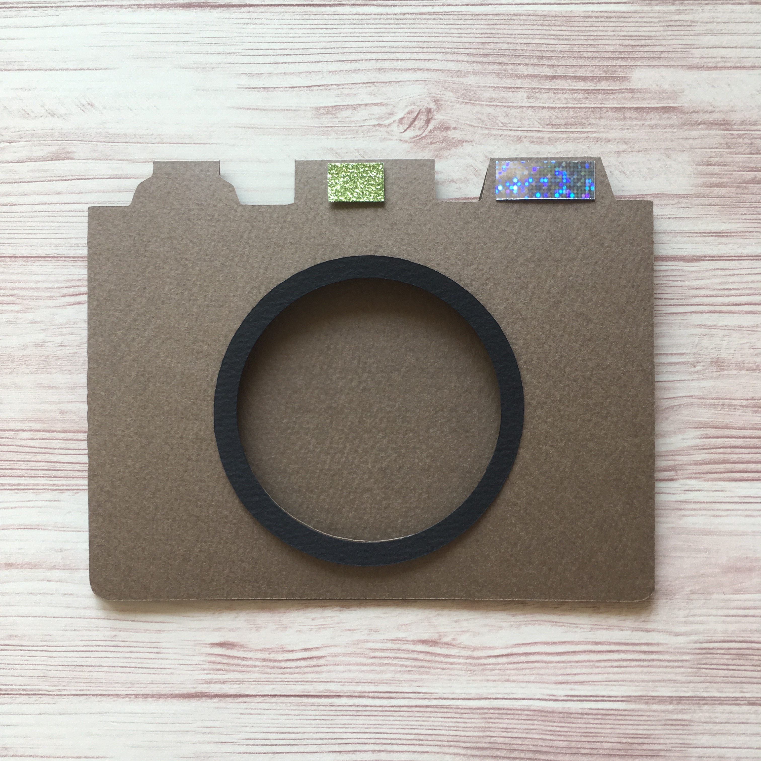 カメラ型フォトカード ワークショップ用台紙キット 10枚セット 3色 シール付き Irodori Crafts Shop