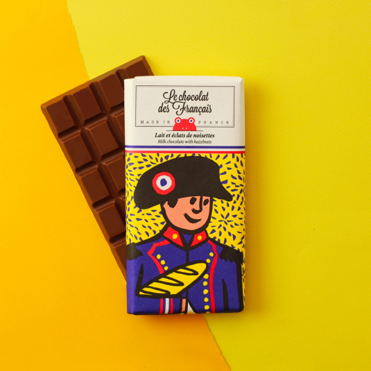 フランス発 オーガニックチョコle Chocolat Des Francais Chocolat Au Lait Eclats De Noisette Epicerie Francaise