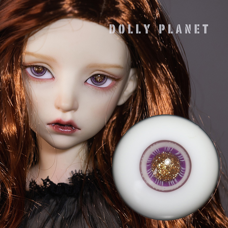 Bjdドール用 手作りグラスアイ Eye パープル 紫 14 16ｍｍアイサイズ人形用 Dolly Planet S 23 Btgarden