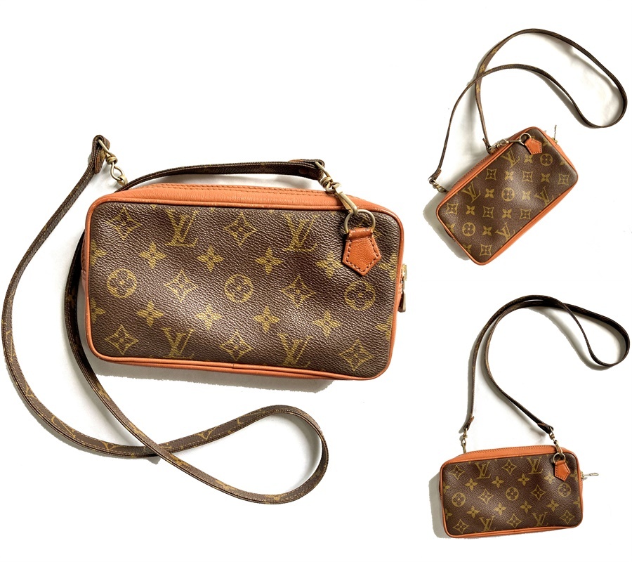 美品 レア ルイ ヴィトン Louis Vuitton モノグラム マルリーバンドリエール ミニ ショルダー バッグ ポシェット ヴィンテージ Brand Cross Tokyo
