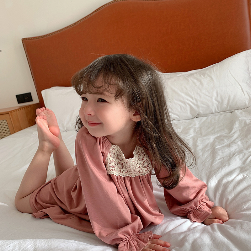 即納 ネグリジェ ワンピース ルームウェア 21ss 春夏 韓国子供服 子供服のmurababy