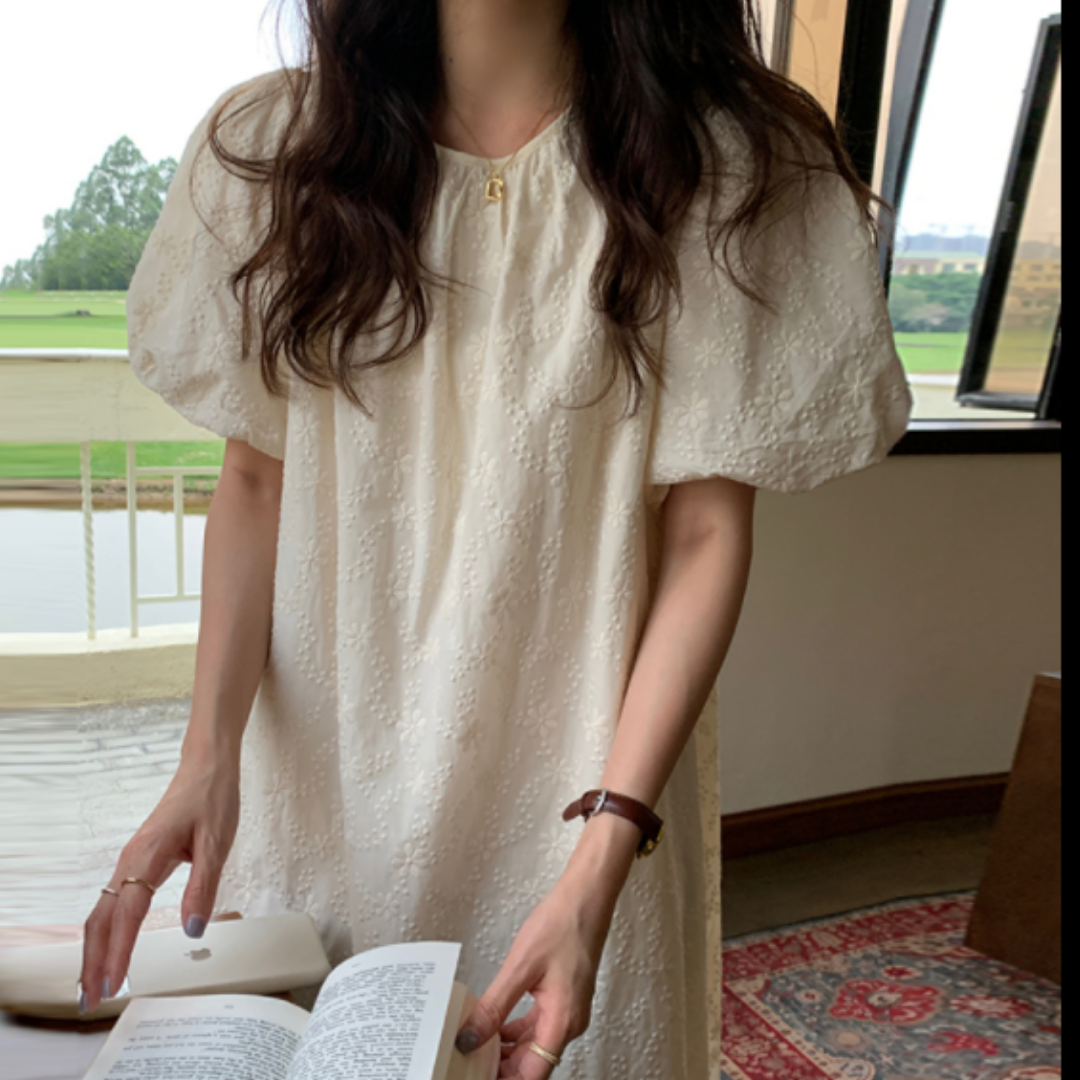 刺繍かぎ針編みワンピース Marukori