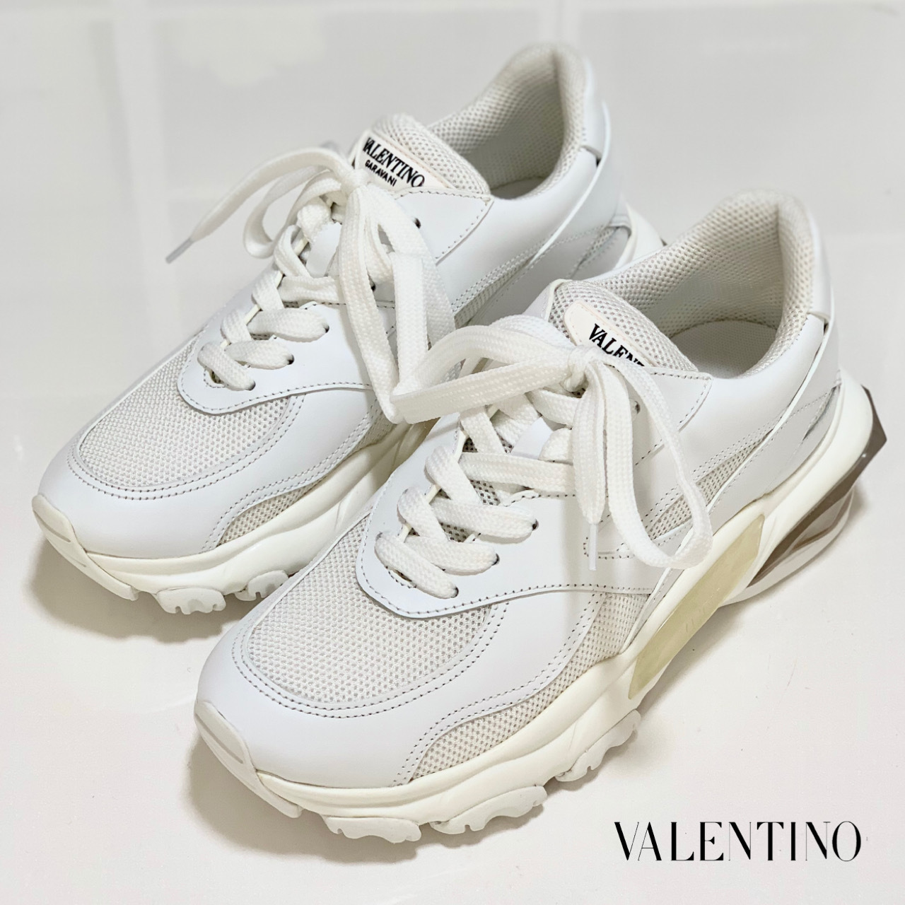 1915 極美品 ヴァレンティノ VLTN メッシュ スニーカー 白 | mycloset powered by BASE