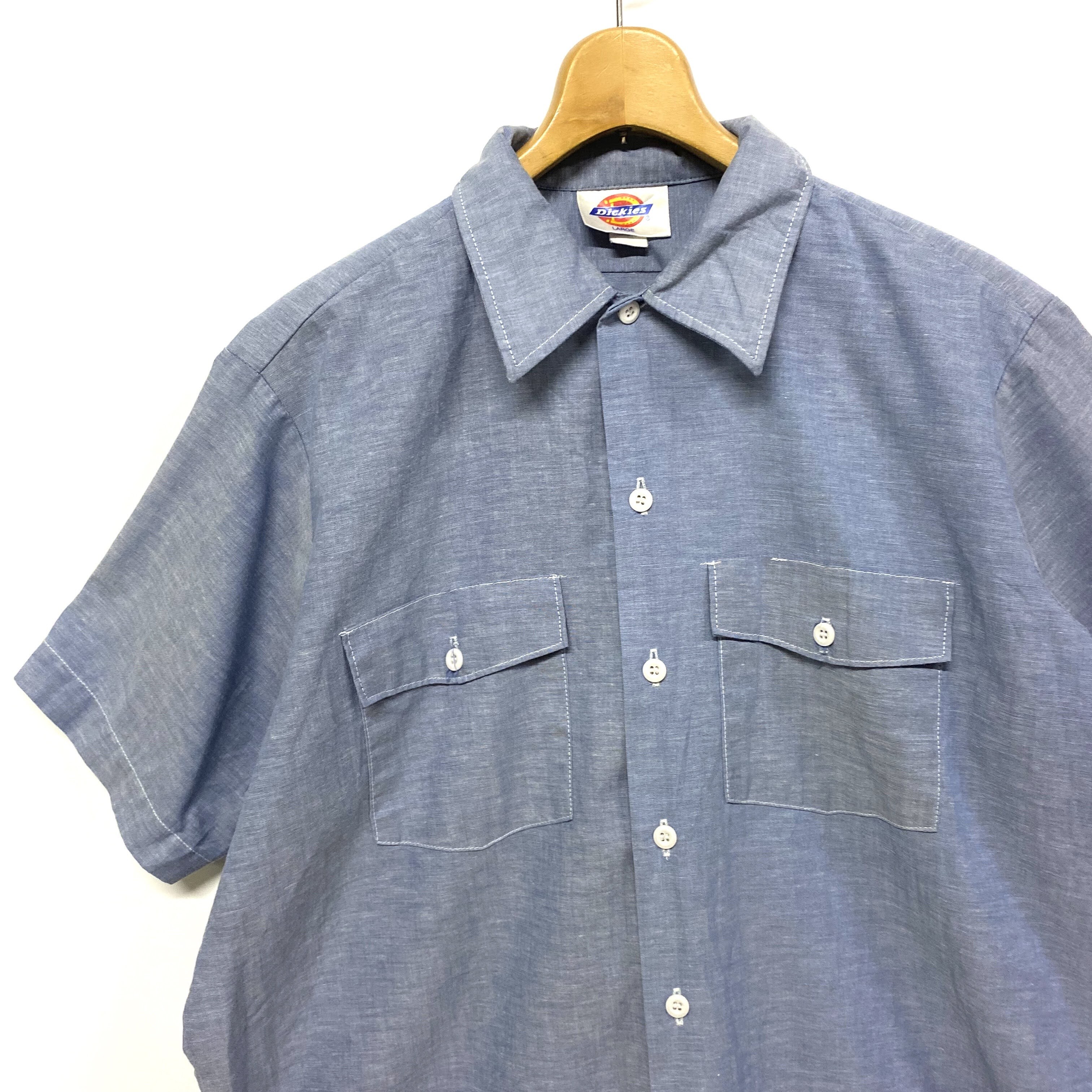 90年代 Usa製 Dickies ディッキーズ 半袖シャンブレーシャツ メンズl 古着 半袖シャツ Al 216sa10 Cave 古着屋 公式 古着通販サイト