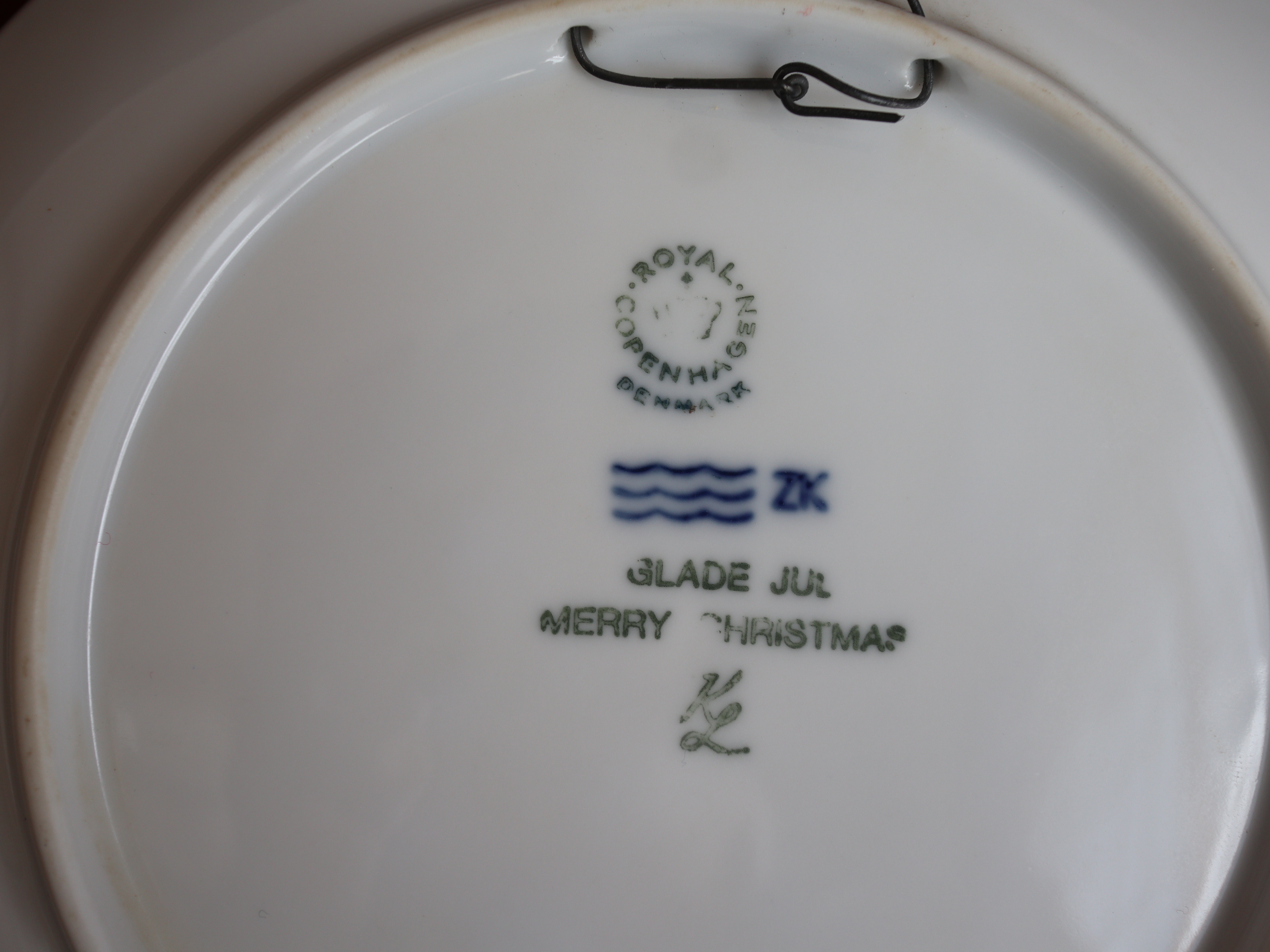 Royal Copenhagen クリスマスイヤープレート 19年 Kiitos