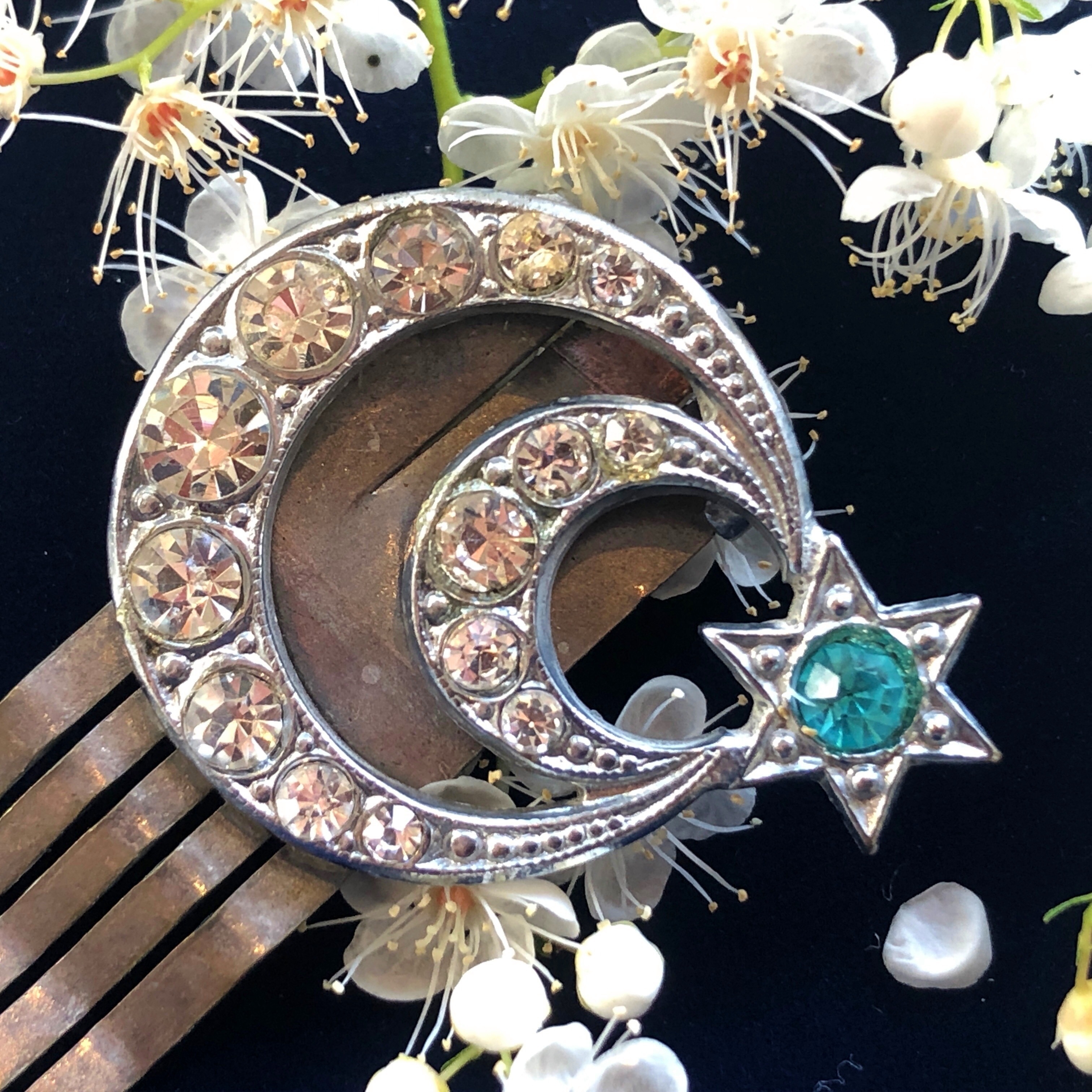 月と星の髪飾り メルキュール骨董店