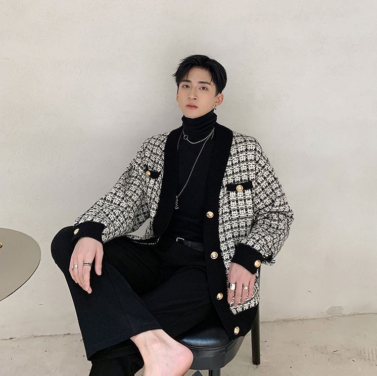 韓国メンズファッション Bw364 クラシカル メンズ カーディガン ジャケット チエック 上品 ジャケット 韓国メンズ服 流行プチプラ韓国 メンズファッション新作通販 Buy The World