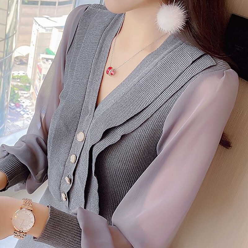 シアースリーブニットワンピース 876 Mimirie