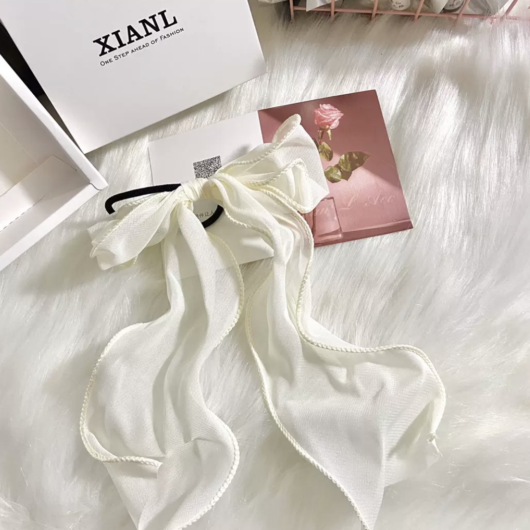 シフォン リボン ヘアアクセサリー ヘアゴム 4色 B4808 韓国レディースファッション通販 Bella ベラハート Select Import Shop