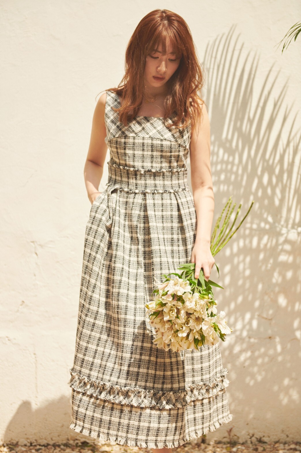 Summer Tweed Midi Dress  herlipto