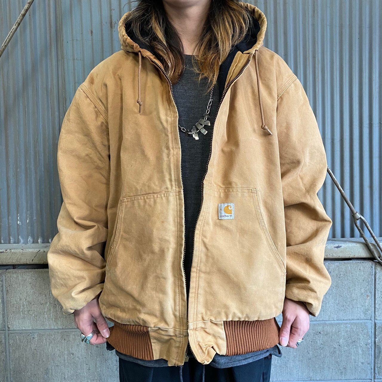 90年代 Carhartt カーハート アクティブジャケット メンズXL 古着 90S ビンテージ ヴィンテージ ダック地 ワークジャケット