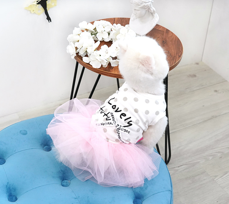 Sale ラブリーチュールワンピース S Xl 2color 犬服 春夏 新作 お出かけ 可愛い 犬の服 ドッグウェア ワンコ服 ペット用品 ペット用品ショップ Nari Pet