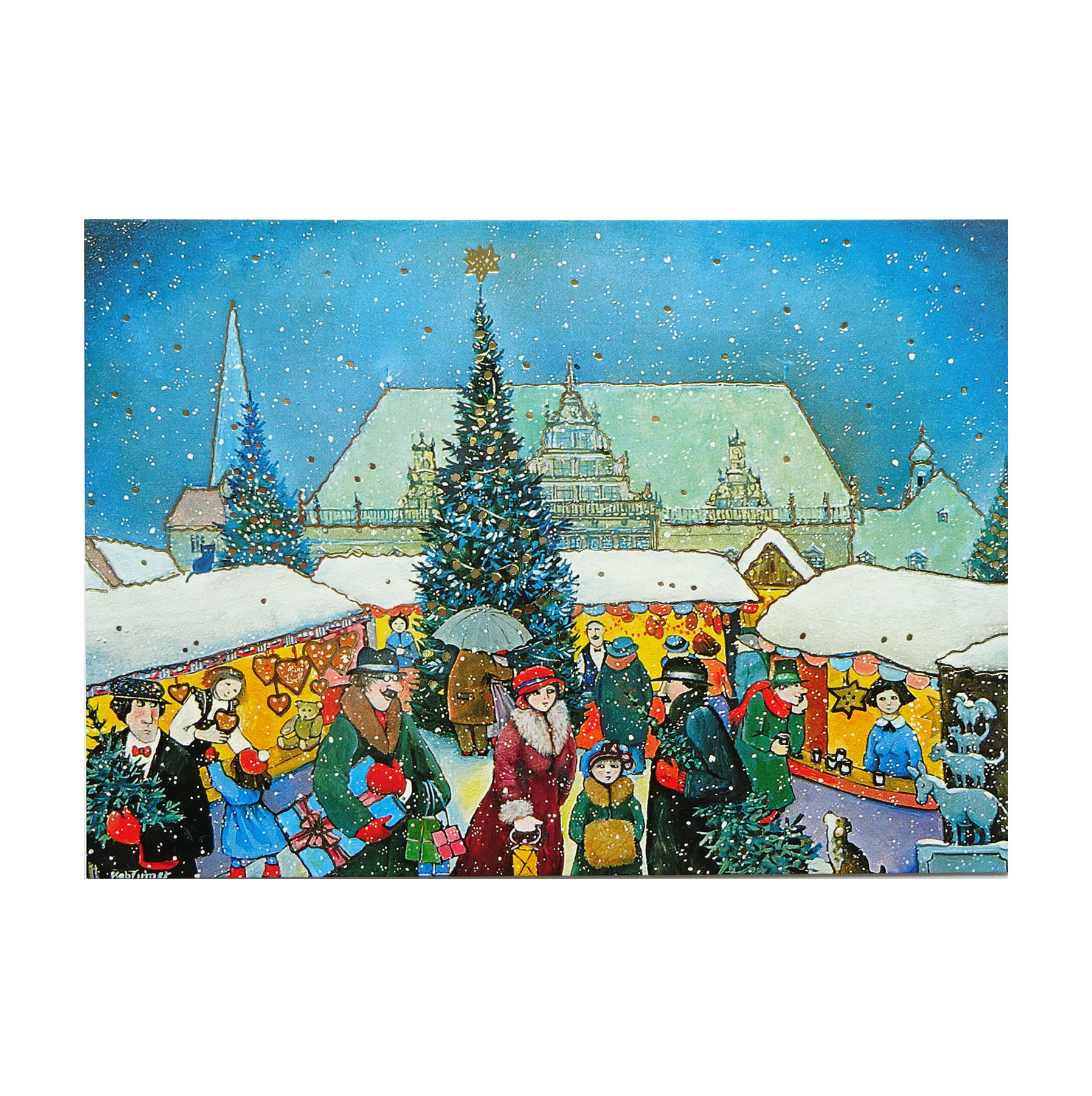 クリスマス ポストカード 欧州各都市のクリスマスマーケットシリーズ ブレーメン Lag 1091 Paperstory ペーパーストーリー