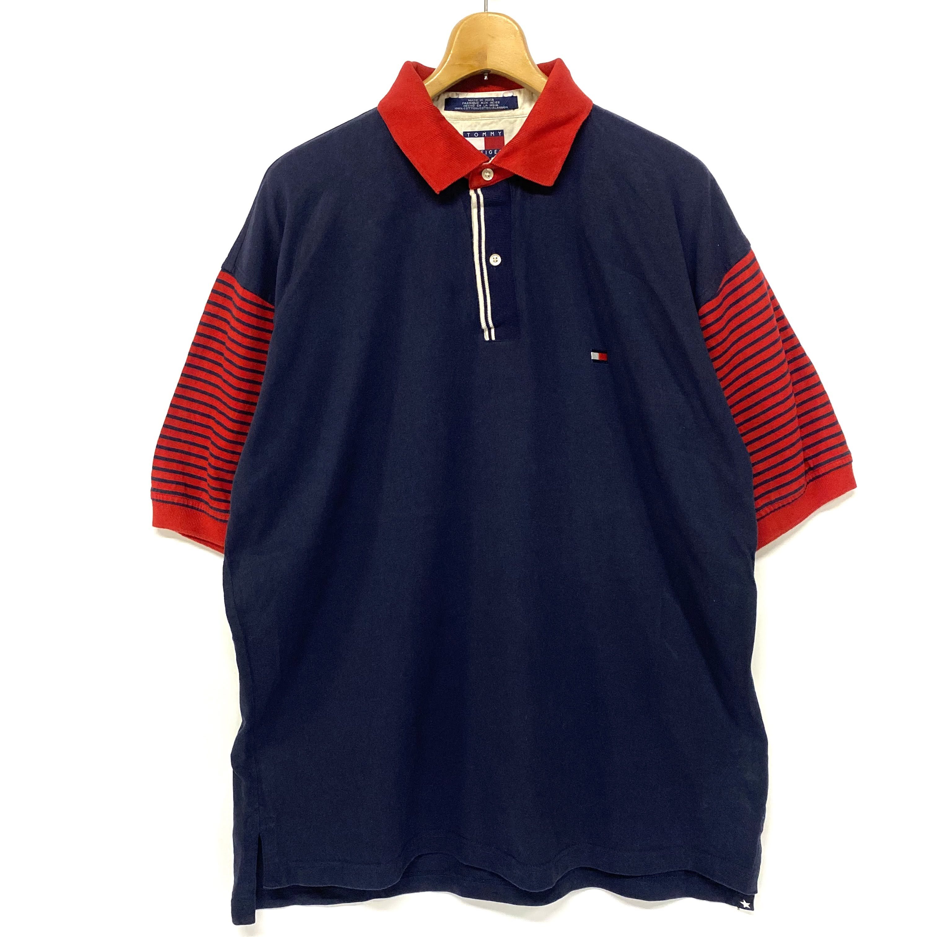 90年代 旧タグ Tommy Hilfiger トミーヒルフィガー ポロシャツ メンズl 古着 ポロシャツ All15 Cave 古着屋 公式 古着通販サイト