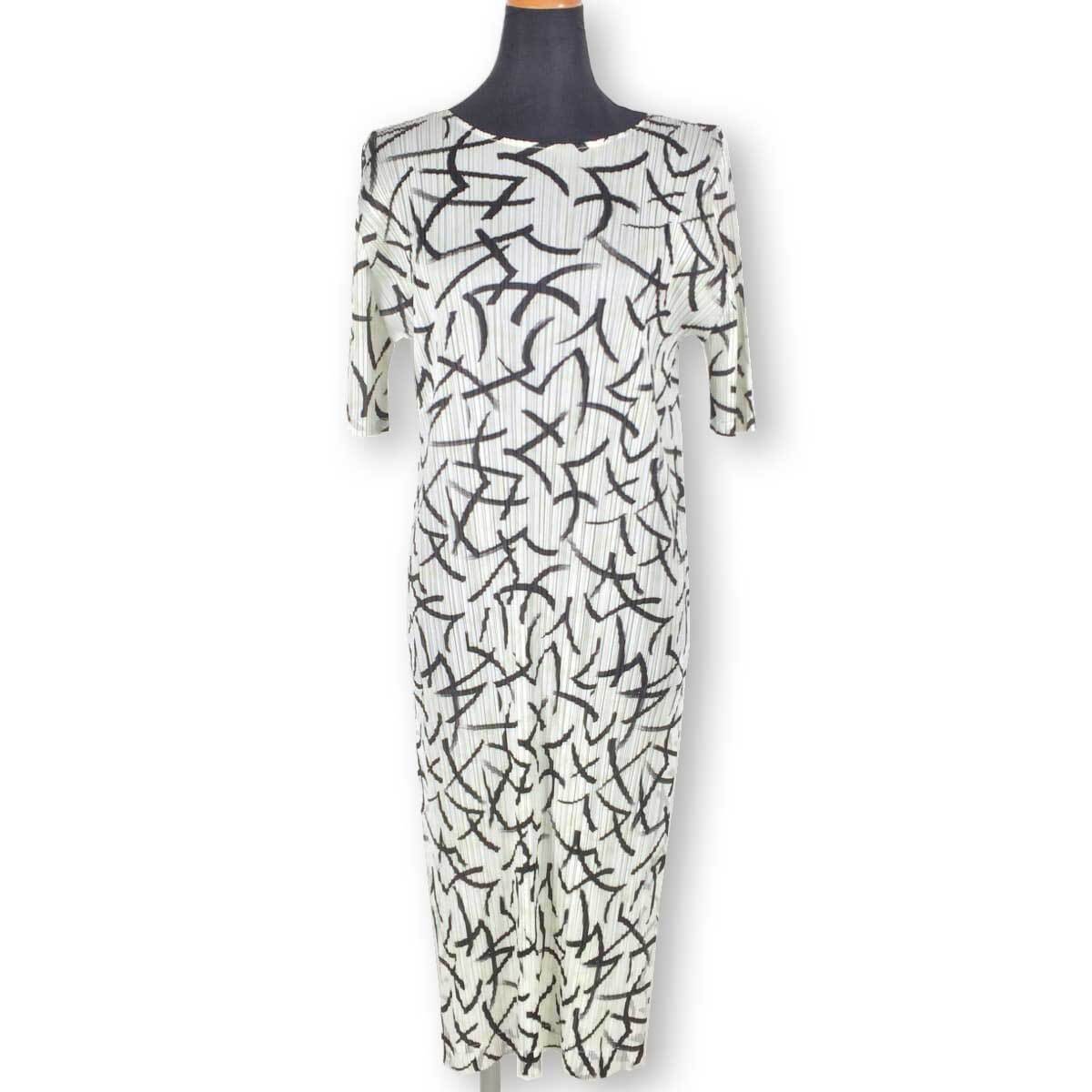 イッセイミヤケpleats Please プリーツプリーズ 半袖ロングワンピース フクル ファッションブランドユーズドセレクトショップ