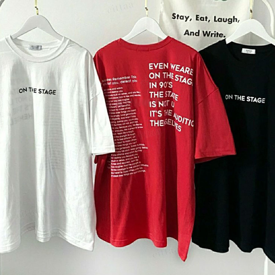 Y 1574 Stage英字ロゴtシャツ ブラック 0624 Cittaa チッタ 韓国レディースファッション通販