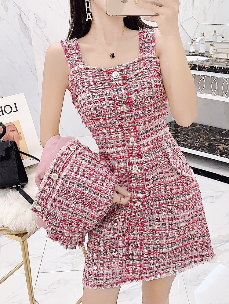 正規激安 ツイードワンピース Lodispotto 量産型 ピンク 送料込 Sn4hr Org