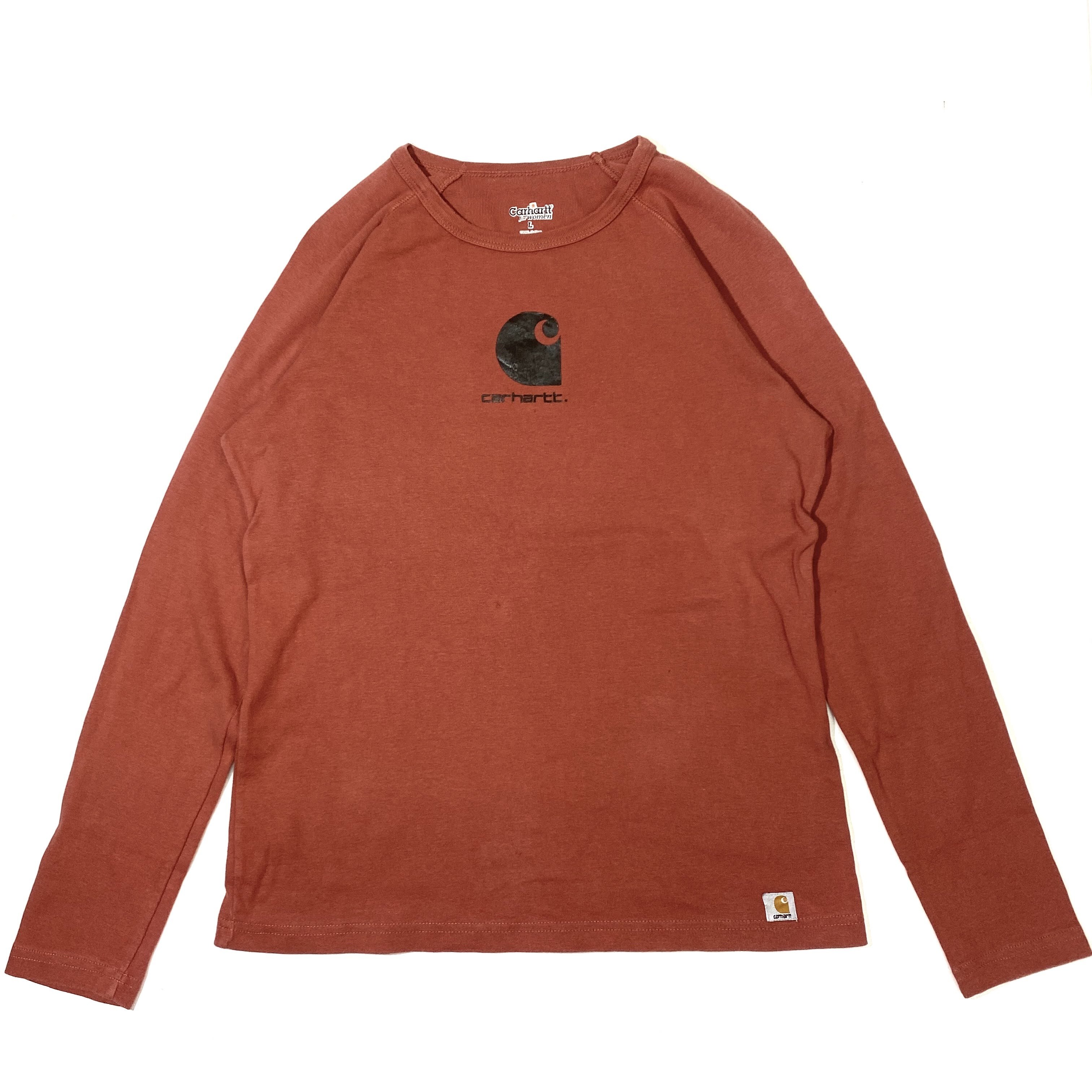 Carhartt カーハート ロングtシャツ 長袖tシャツ レディースl 赤茶色 ロングｔシャツ Cave 古着屋 公式 古着通販サイト
