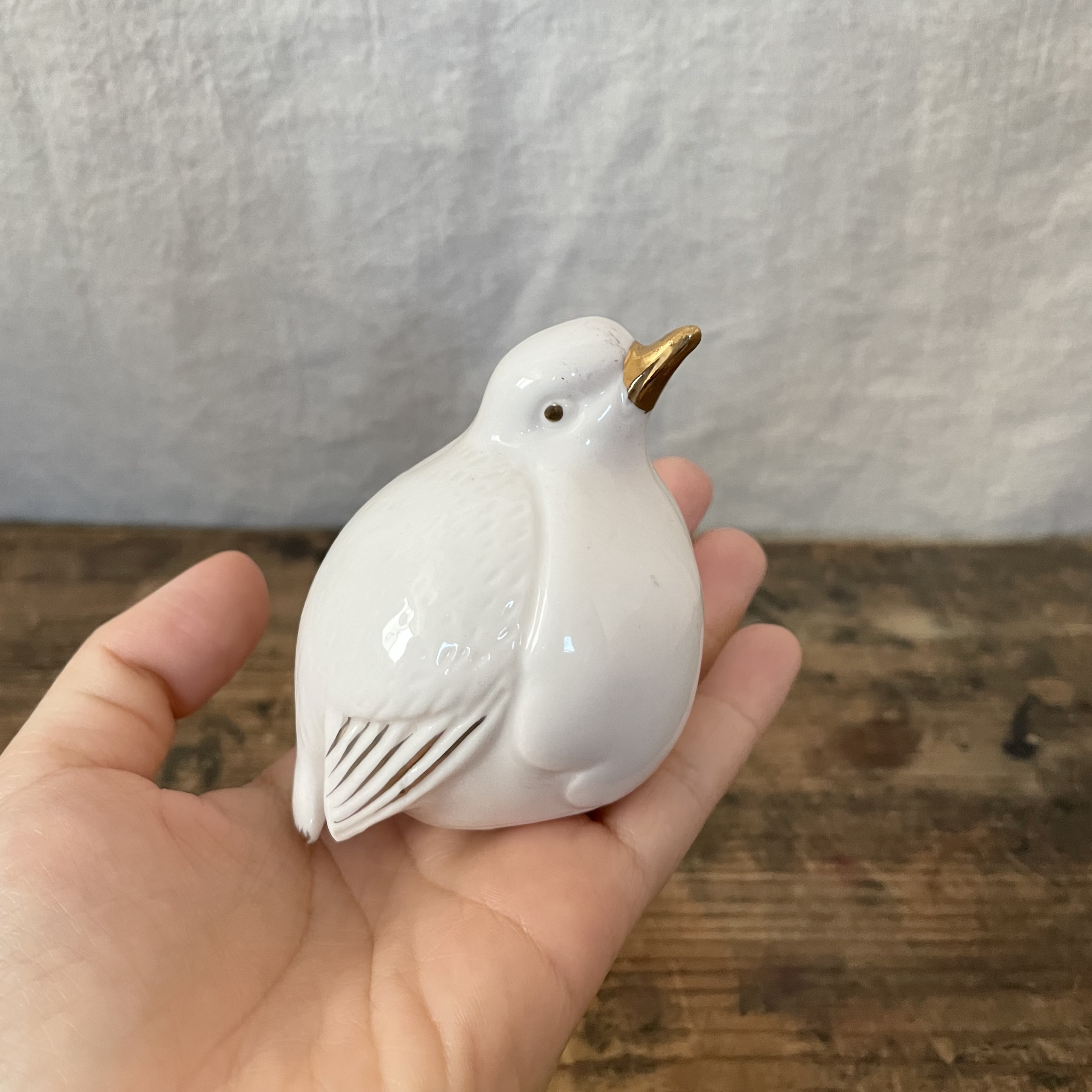 白い太っちょな鳥 Tsuitachi Craft Brocante