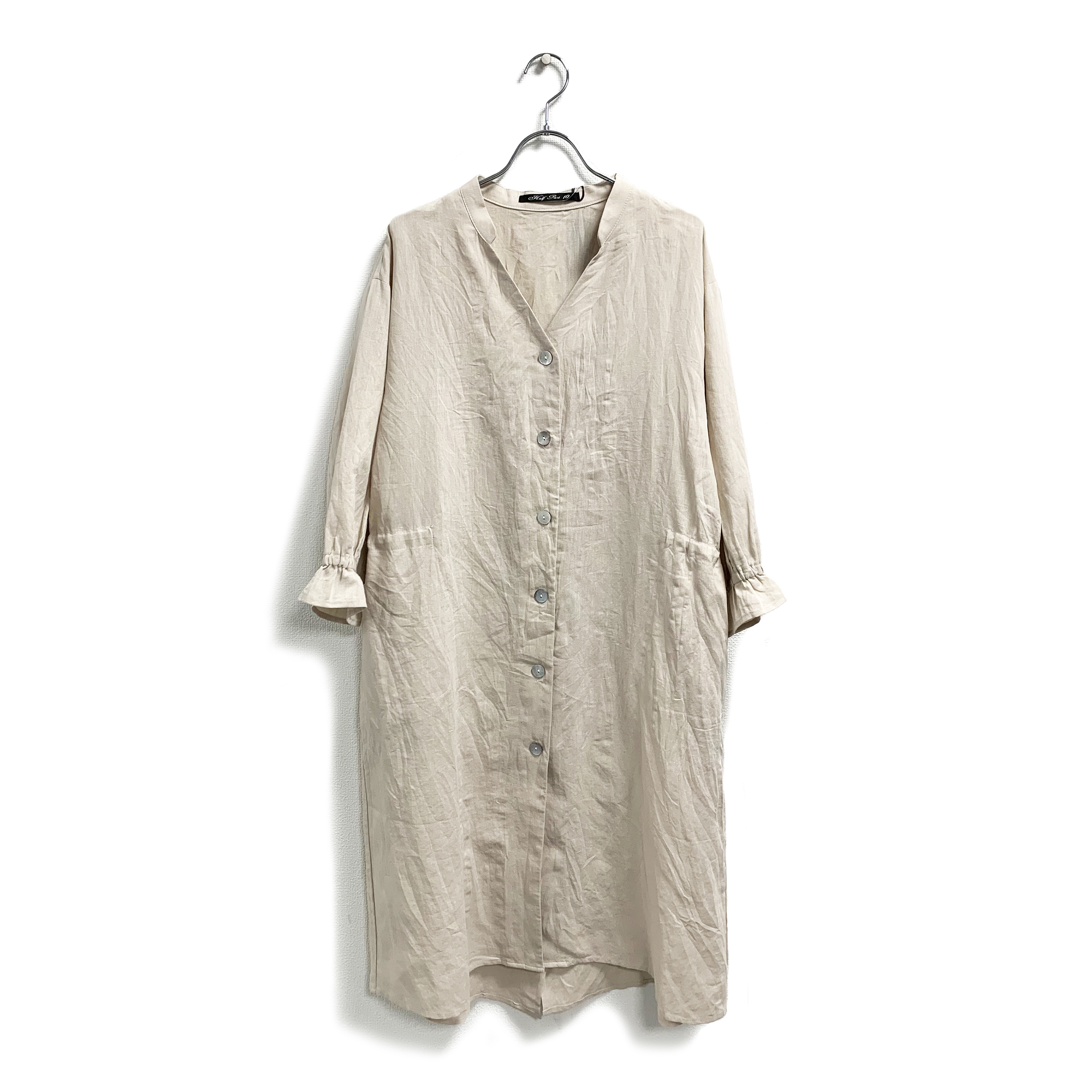 綿麻キャンバス バックドロスト羽織ワンピース Half Past 10 Online Store ハーフパストテン 通販