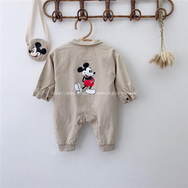 66 90 ロンパース カバーオール 長袖 キャラクター ベビー服 韓国風 可愛い 女の子 男の子 Q Toworld キュートワールド 子供服 メール便は何点でも送料の合計は280円