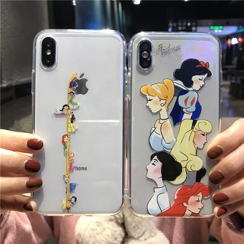 即納商品 送料無料 プリンセス 透明 イラスト パステルカラー Iphoneケース スマホケース Selectshop Aya