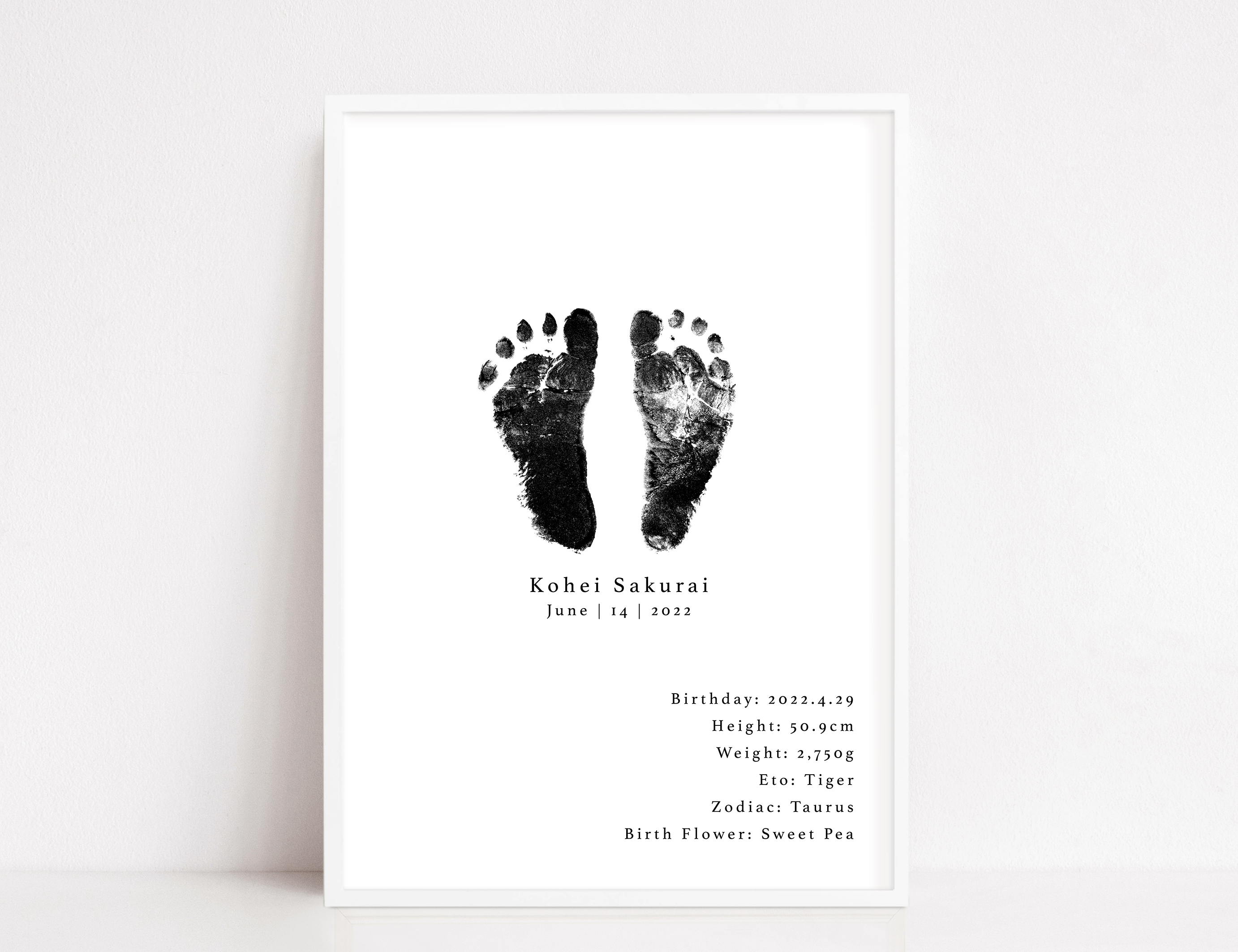 For Baby 手形足形 ベビーポスター 命名書 名入れ Diy Store Pbw