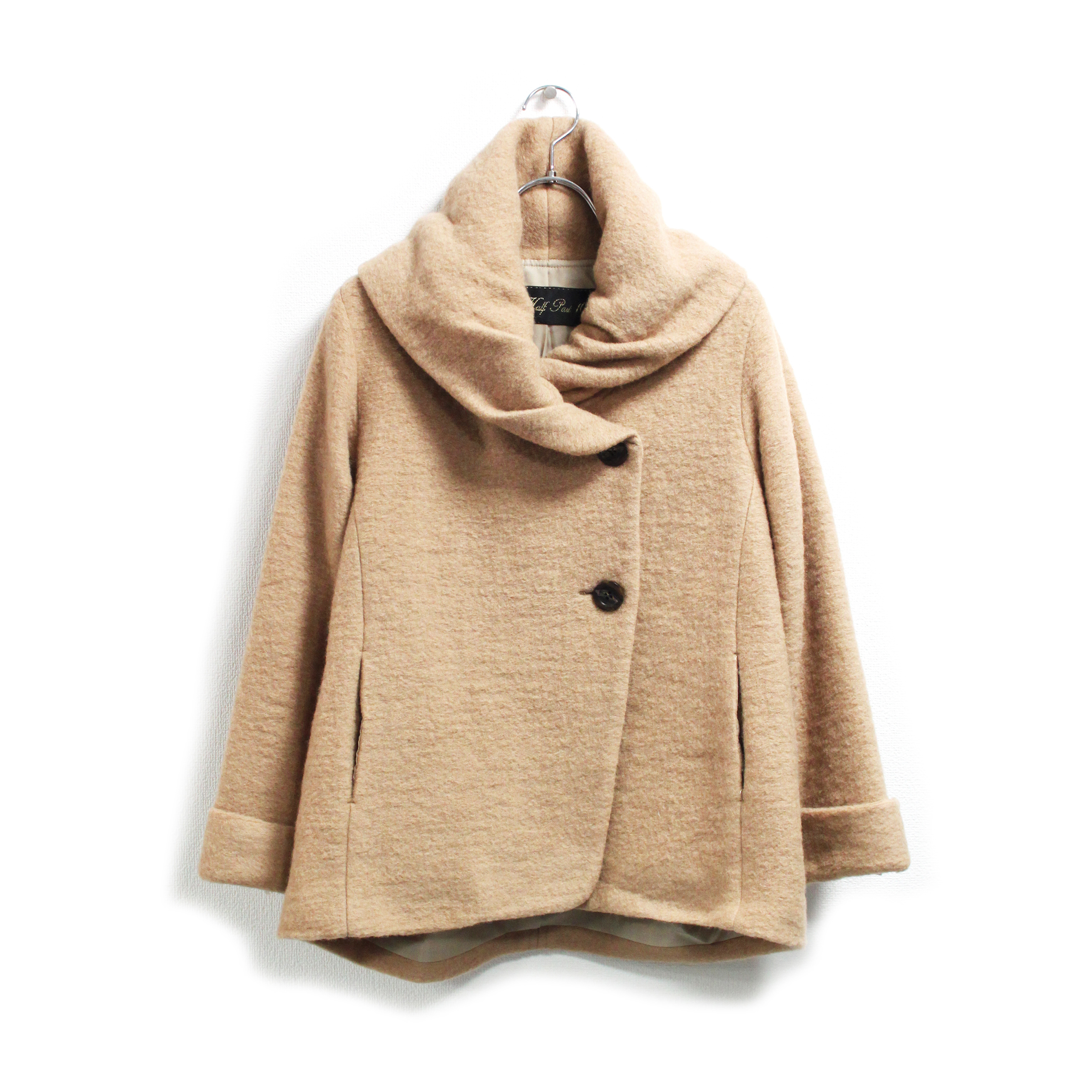 スライバーニット 巻き襟ショートコート Half Past 10 Online Store ハーフパストテン 通販