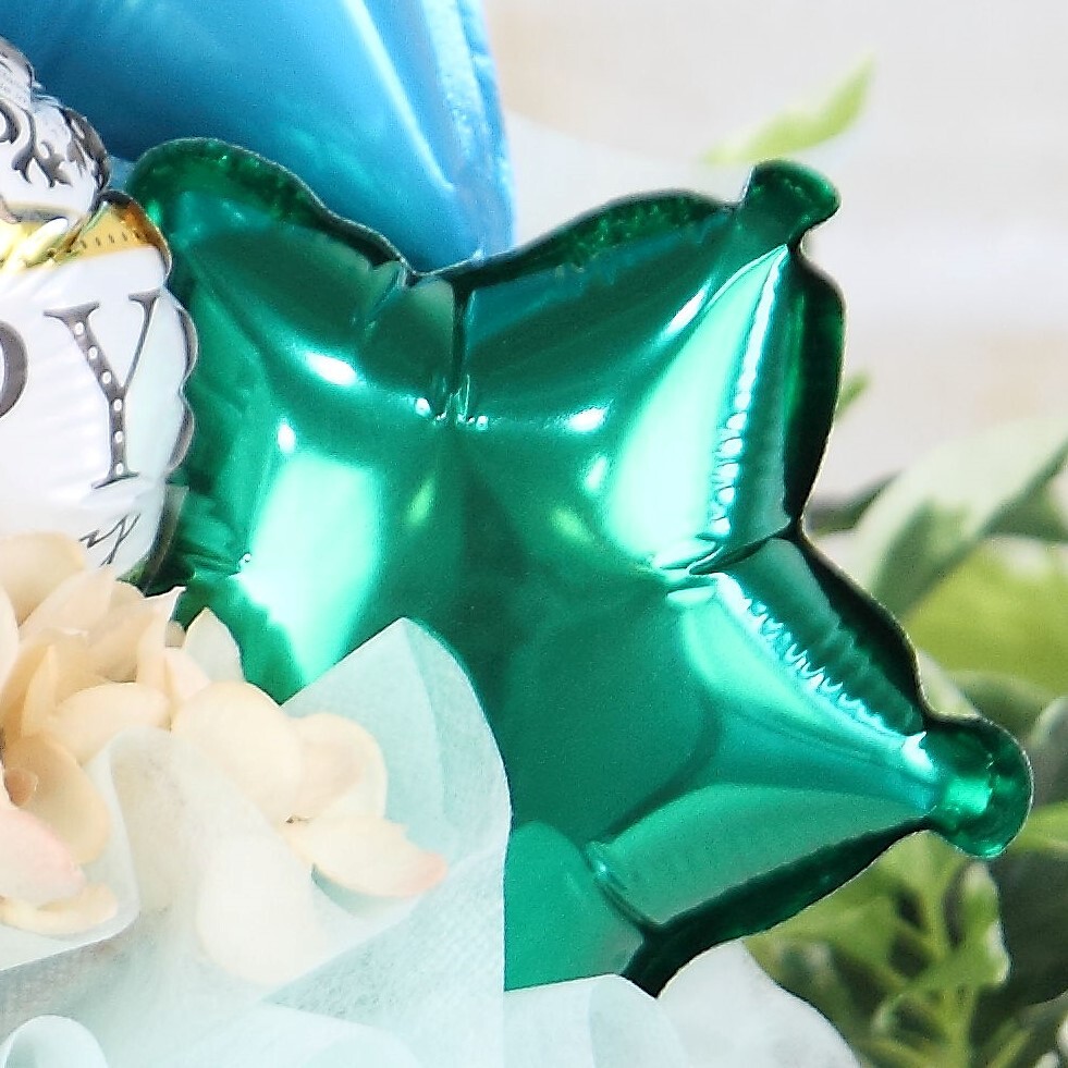 居酒屋 カフェ バー等の開店 周年祝いに 卓上バルーンギフト ハッピーアニバーサリースター 送料込み 引き取りの場合3 000円 バルーンショップ E スマイル バルーンギフトオンラインショップ