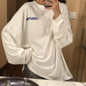 カジュアル オーバーサイズ ロンt メンズライク プリント Tシャツ カットソー 4873 人気プチプラレディース韓国ファッション新作通販 Aliceholly アリスホーリー