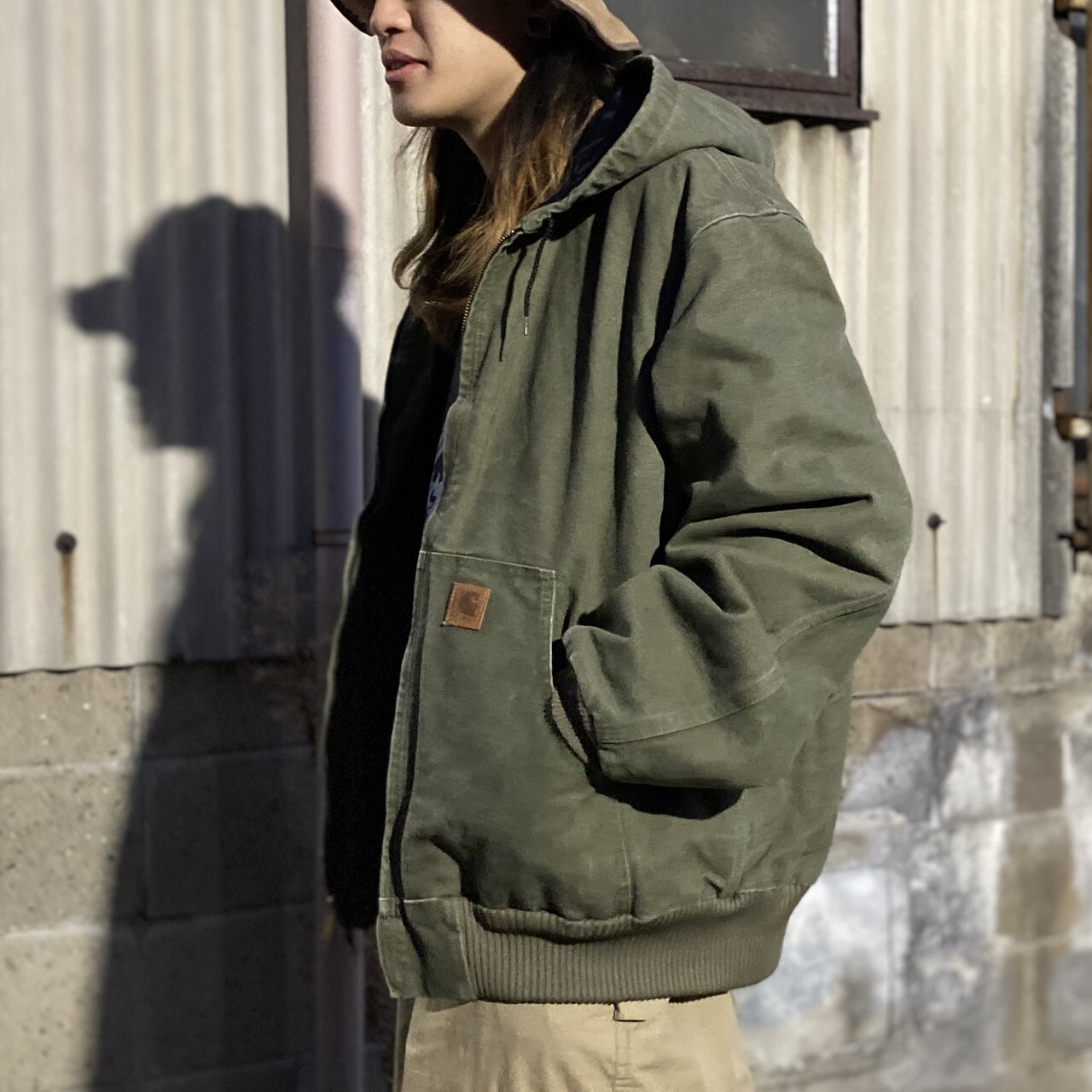 Carhartt】カーハートモスグリーンアクティブジャケット 古着 ...