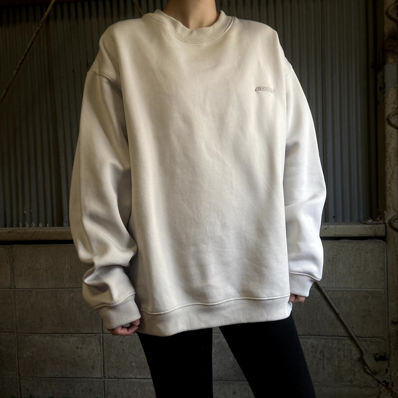 ビッグサイズ Dickies ディッキーズ ユーロ企画 ワンポイントロゴ刺繍 スウェット トレーナー メンズxxl 古着 ベージュ アイボリー 大きいサイズ スウェット Al2109 Cave 古着屋 公式 古着通販サイト