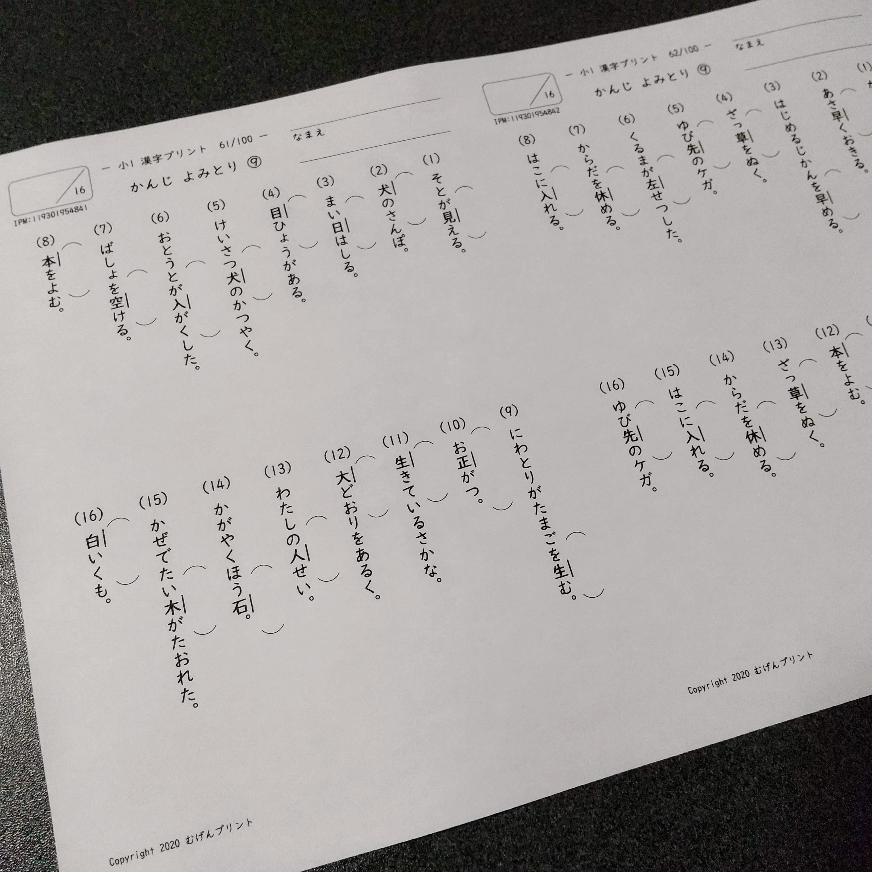 売れ筋no1 小学1年漢字プリント100枚 むげんプリント 国語 むげんプリント