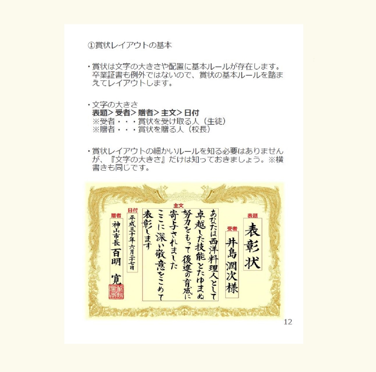 毛筆や筆ペンで書く 卒業証書の名前の書き方ver2 01 書道ワーク