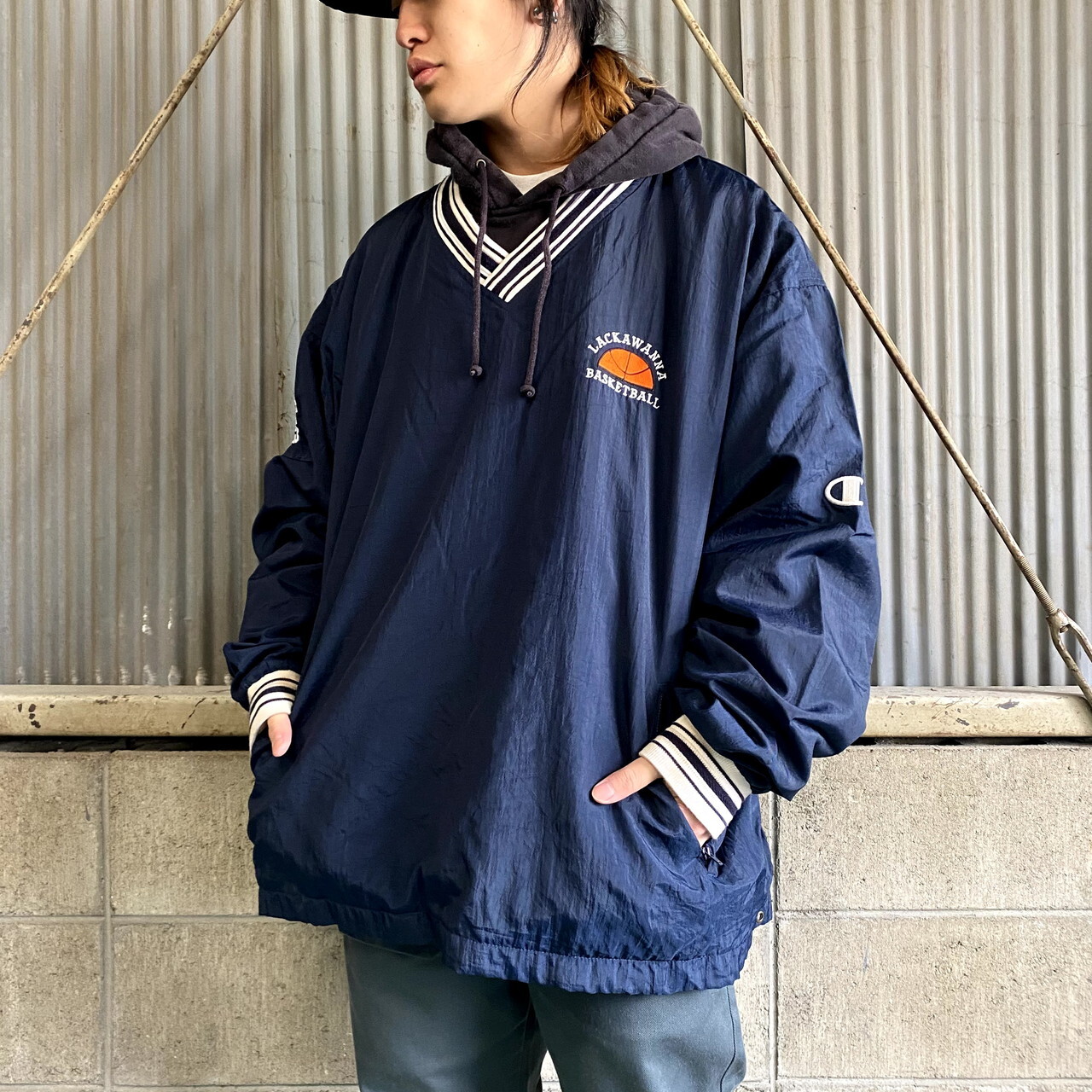 Champion/チャンピオン】プルオーバーナイロンジャケット b567-