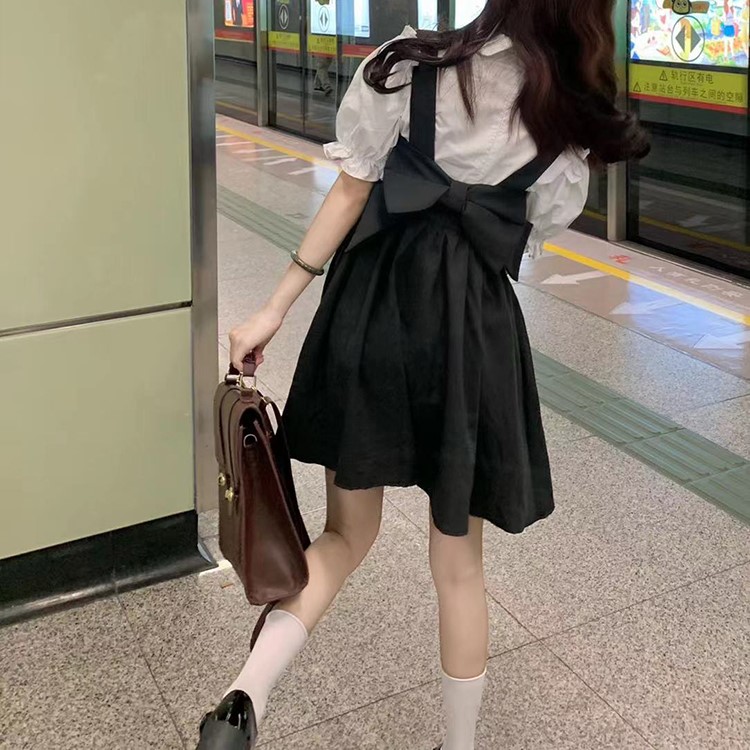 バックリボンギャザージャンスカ Sucrier シュクリエ お砂糖みたいに甘くてかわいい 量産型プチプラガーリー服 通販