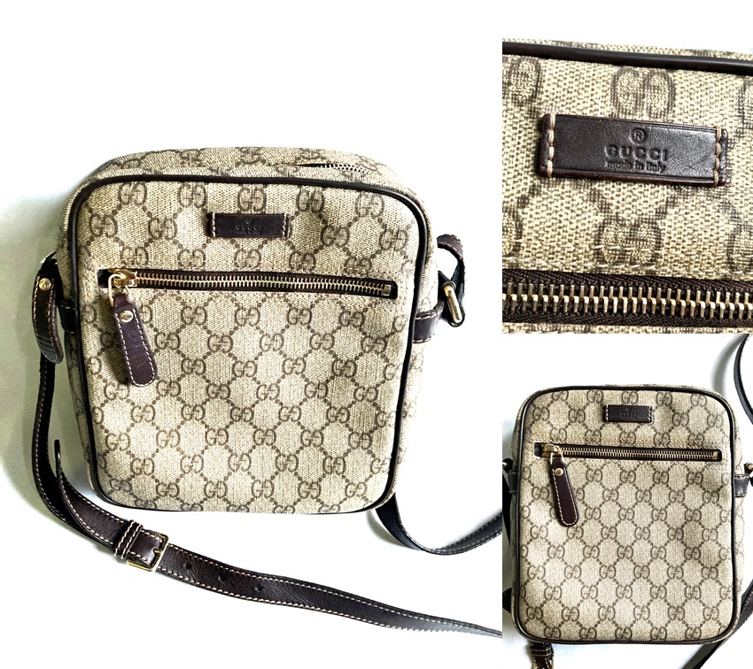 美品 正規 Gucci 人気モデル グッチ 定価15万 Gg スプリーム プラス ロゴ ショルダー バッグ メンズ レディース 男女 Brand Cross Tokyo
