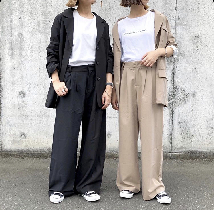 新作 ジャケット パンツ セットアップ トレンド レディースファッション カジュアル 大人 スーツ Ladiesfashion Kandk