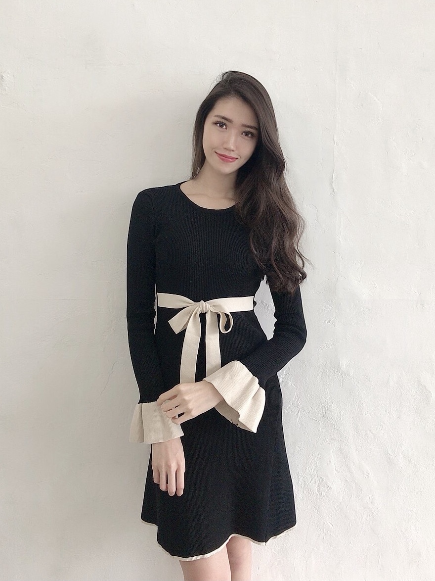 再入荷chalon Dress Aラインニットワンピース Eris 再入荷chalon Dress Aラインニットワンピース Eris