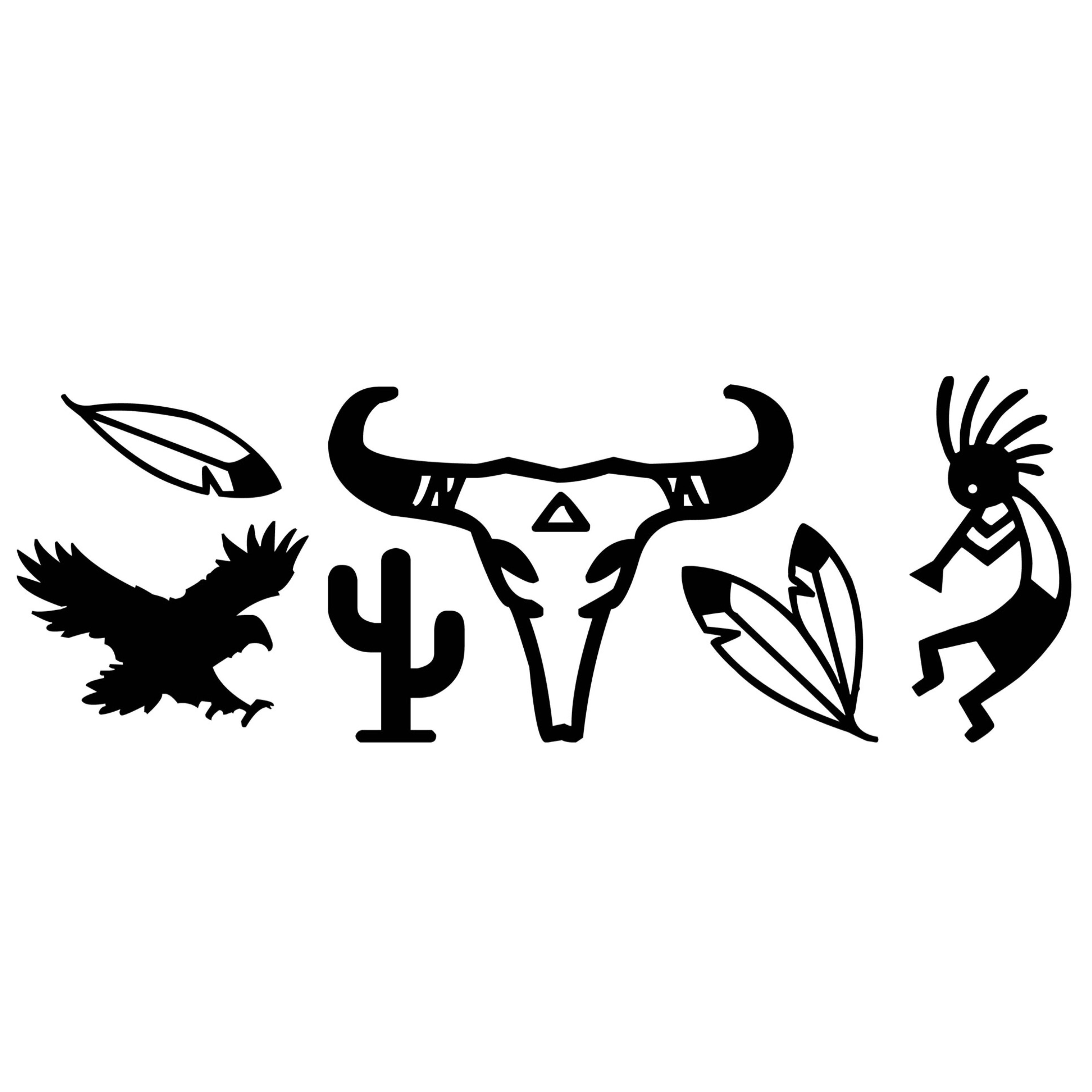 小 カッティングシート ネイティブ アメリカン インディアン ココペリ ステッカー Htd