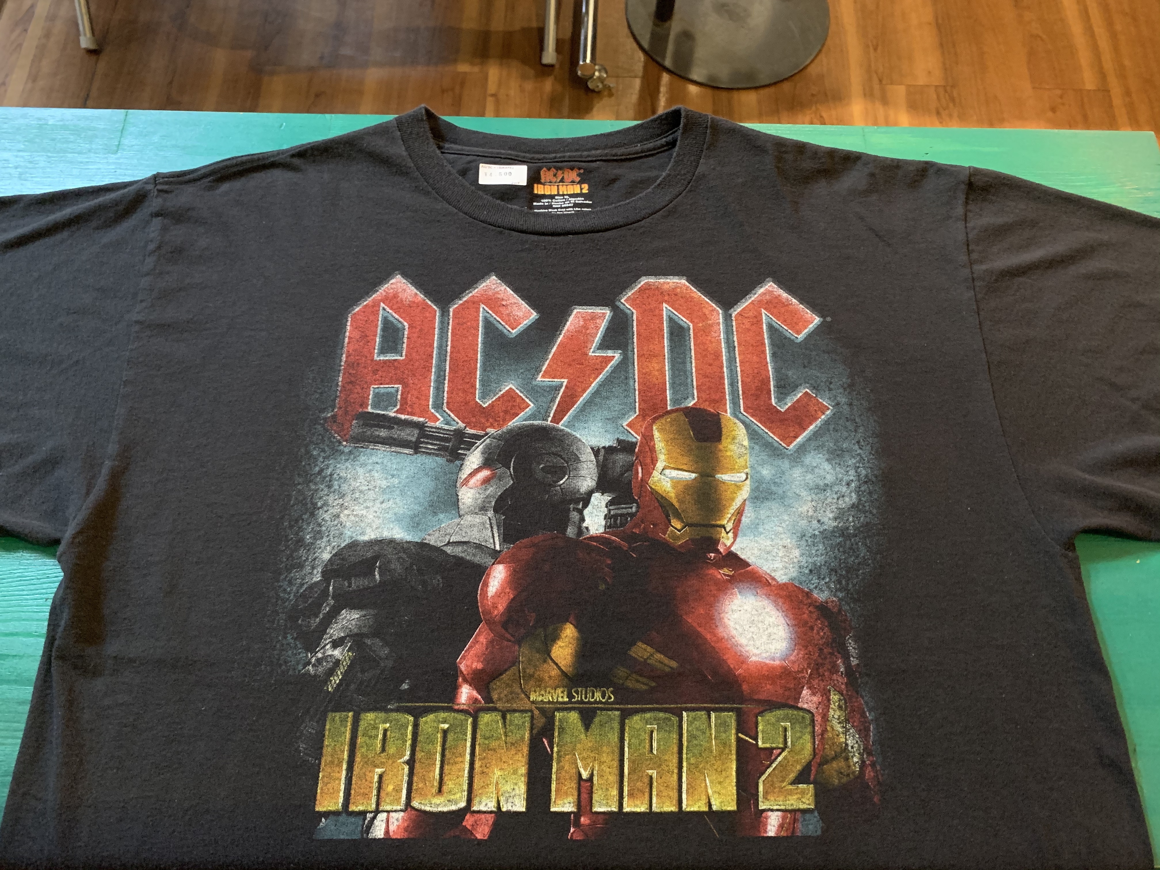 Ac Dc Iron Man Marvel 映画 アイアンマン2 サウンドトラック Tシャツ Xl 水戸 古着屋 マジカル