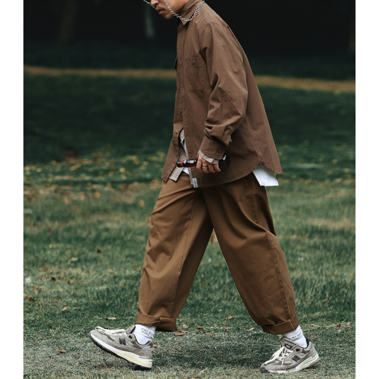 Unisex レトロシティーボーイスタッキングシャツ M169 Sky Peep