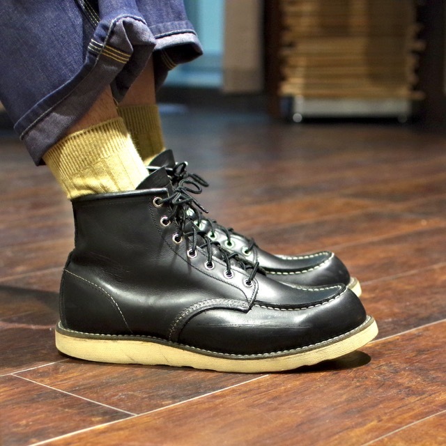 Red Wing 8130 Irish Setter Moc Toe Boots Black レッドウイング アイリッシュセッター モックトゥ ブーツ 古着屋 仙台 Biscco 古着 Vintage 通販