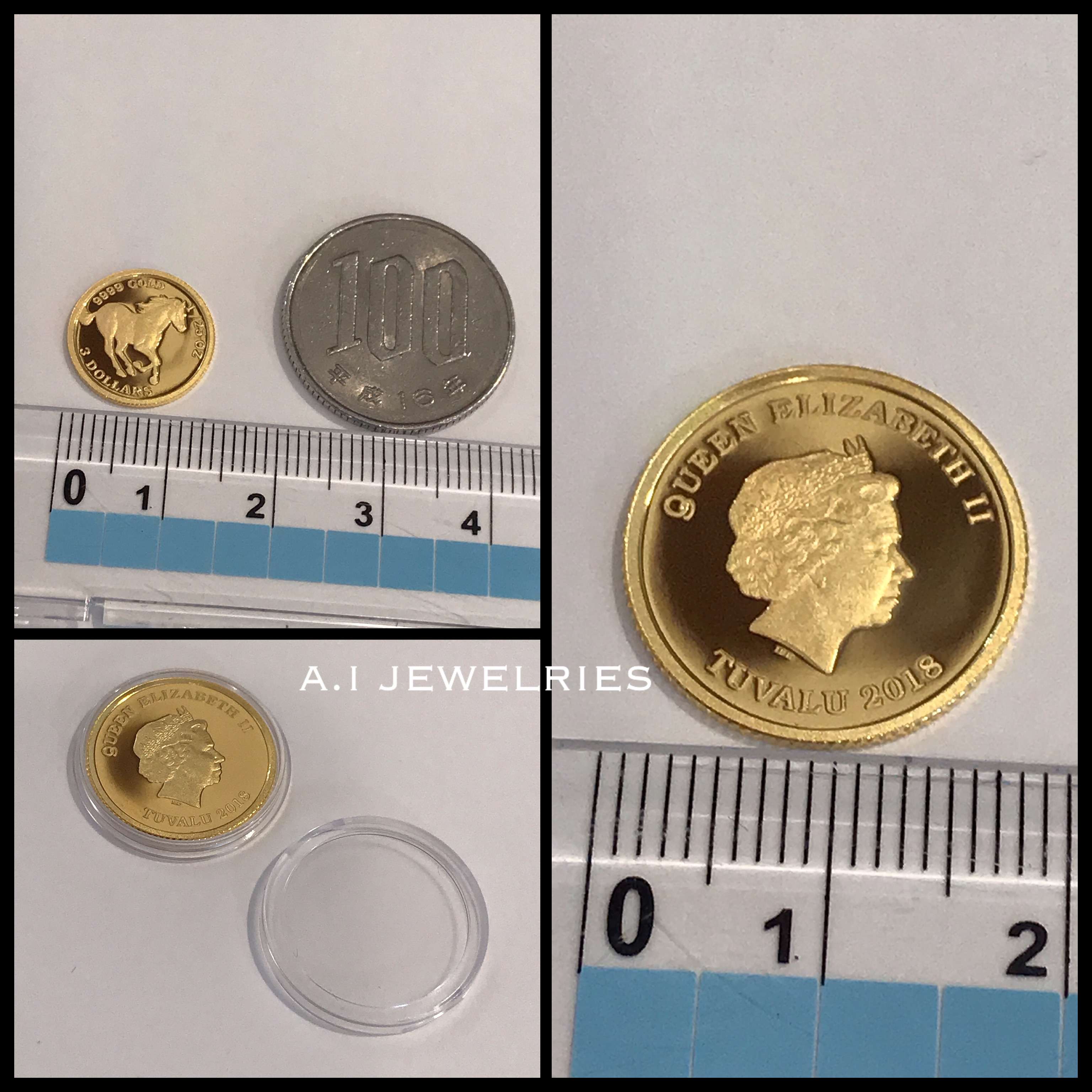 K24 純金 コイン ツバル Tuvalu Coin Pure Gold エリザベス ホース Elizabeth Horse 1 25oz 1 25オンス 新品 A I Jewelries エイアイジュエリーズ