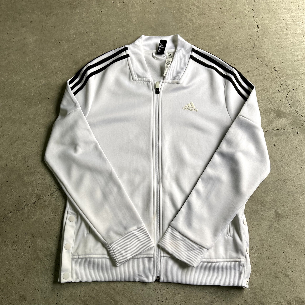 Adidas アディダス ジャージ ワンポイン ロゴトラック ジャージ ジャケット レディースl相当 古着 ホワイト 白色 ジャージ トラックジャケット Al2109 Cave 古着屋 公式 古着通販サイト