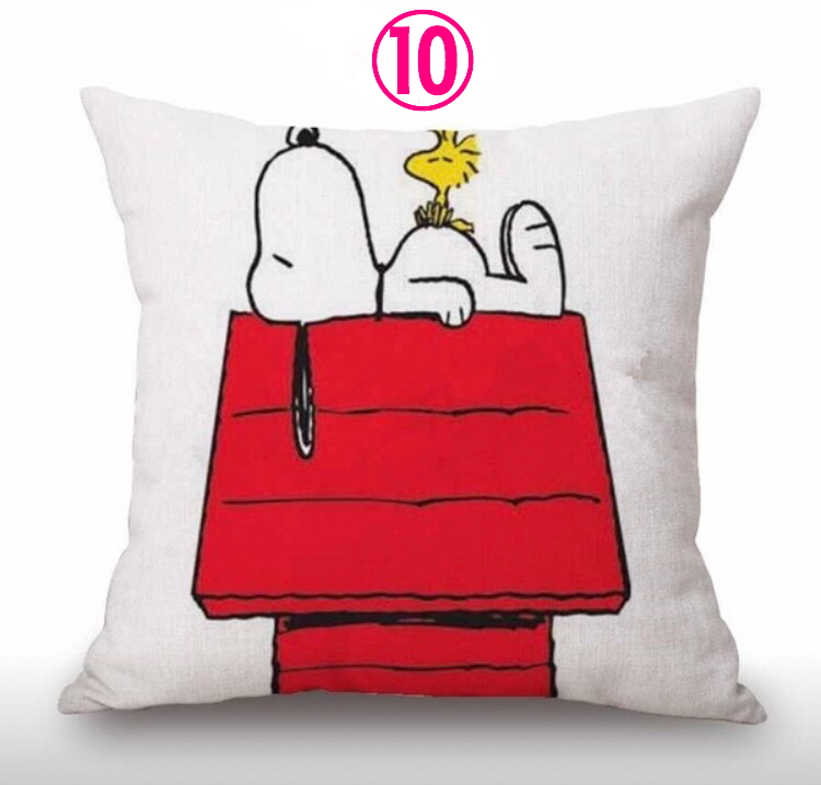 即納 11パターン スヌーピー クッションカバー Snoopy ピローケース カバー 寝具 リビング 雑貨 キャラクター 寛ぎ イチゴちゃんショップ